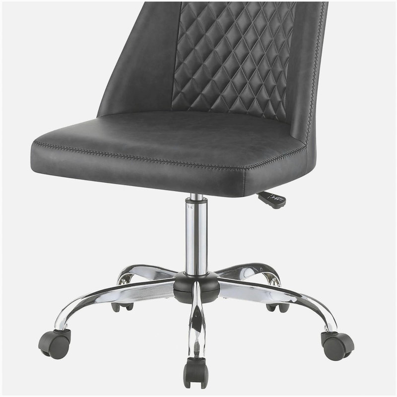 Chaise de bureau réglable grise et chromée