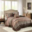 Couette rouge 5 pièces - King/King, motifs géométriques et à thèmes, avec coussins assortis, tissu confortable