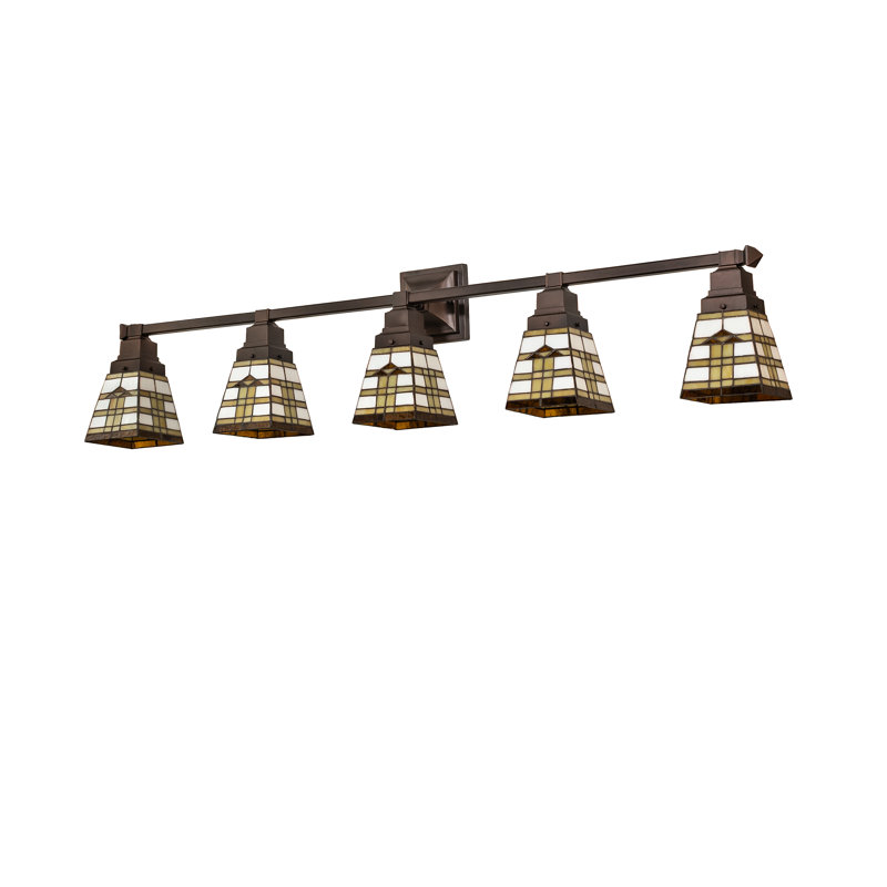 51" Wide Arrowhead Mission 5 Light Vanity Light
