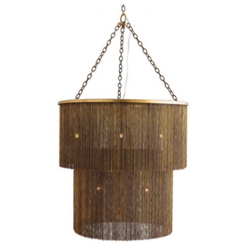 Light Drum Tier James Arteriors Charlien, Or poli, Nickel brossé, 24 po de largeur x 30 po de hauteur