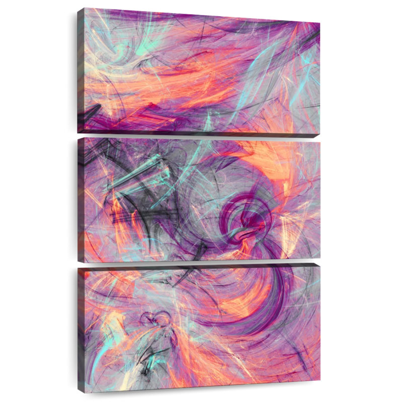 Avery Unicorn Streaks Abstract, 38" H x 24" W