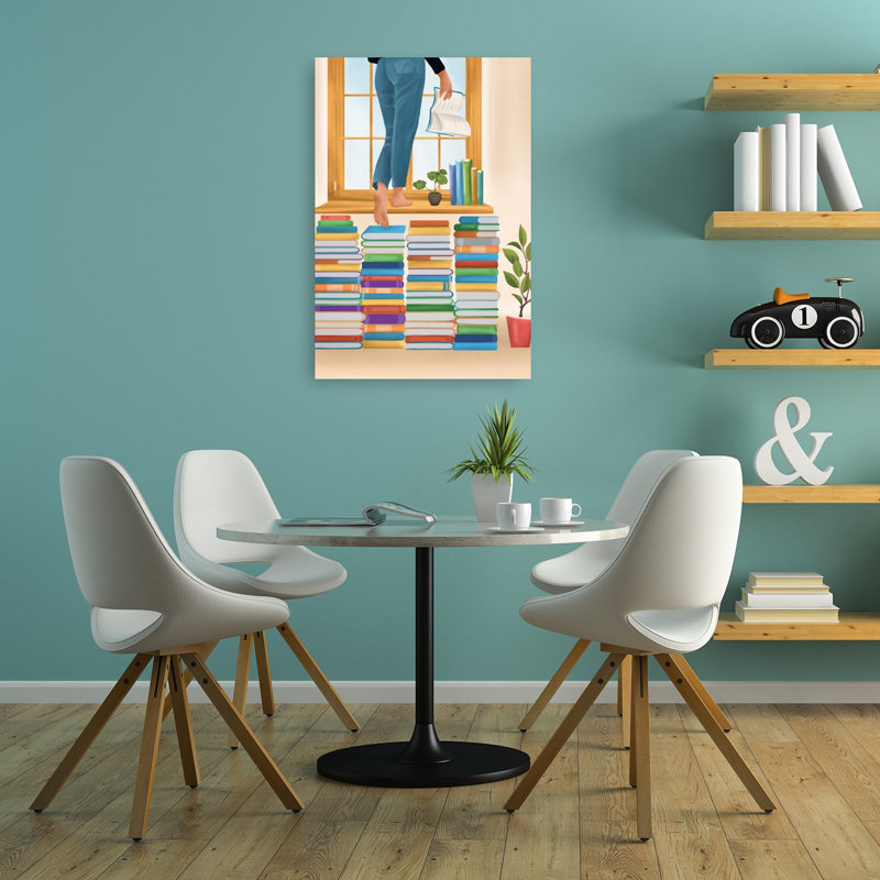 Affiche murale contemporaine « Reading To Rise », H 36 po x l 24 po