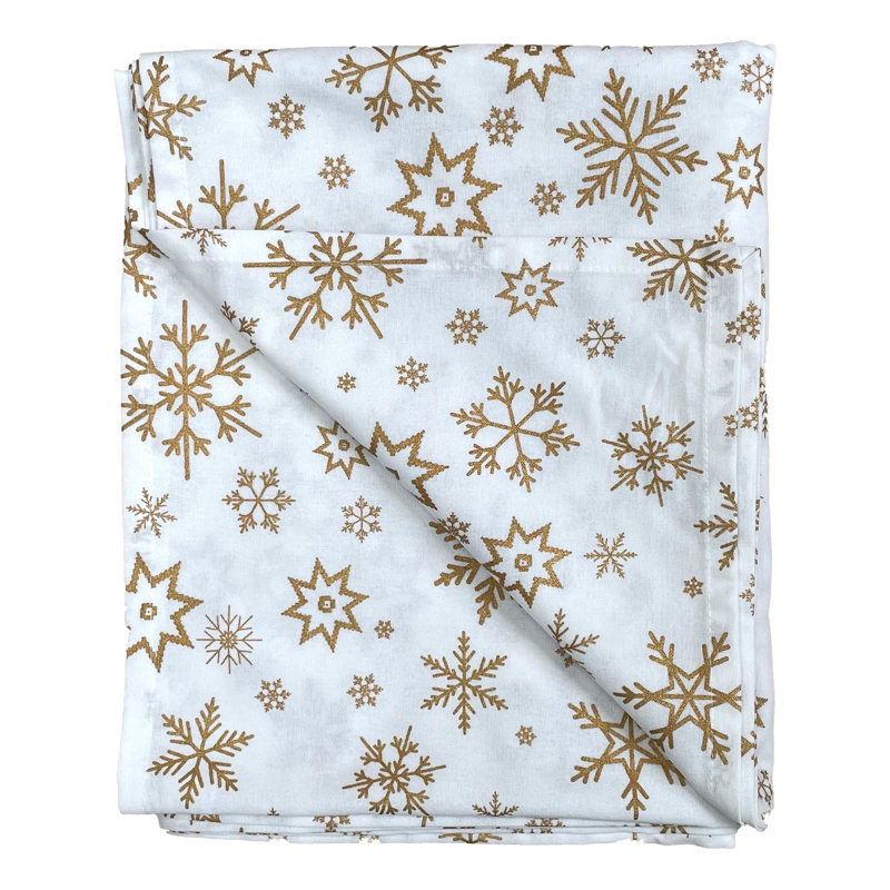 Casandra Tablecloth, Gold/White