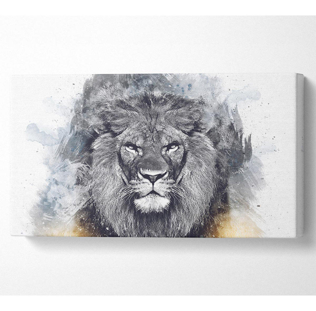 Lion Distortion Grunge - Kunstdrucke auf Leinwand