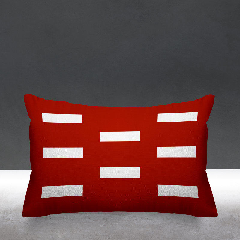Coussin décoratif intérieur / extérieur Luella, Rouge
