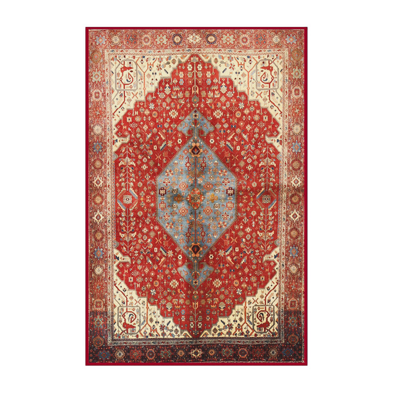 Tapis traditionnel mehroon/noir/crème Annessia, Rectangle 5 pi x 7 pi