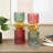Cole And Grey Glass Ribbed Vase With Color Blocks