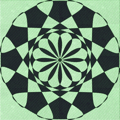 Tapis de la zone verte en laine géométrique