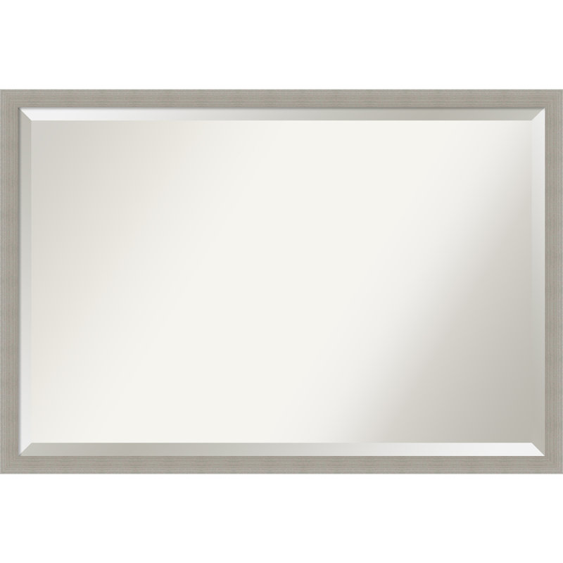 Miroir mural en bois Jobany, Rectangle, 26 po x 38 po, gris