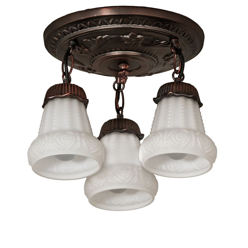 Mcalexander Glass Semi Flush Mount