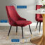 Chaise parsons capitonnée en velours-148914984