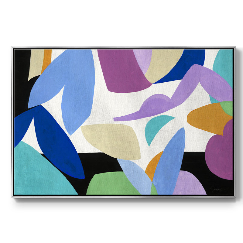 Ode To Matisse II, reproduction d'art sur toile, Toile argentée avec cadre flottant, L 27 po x H 41 po x P 1,5 po