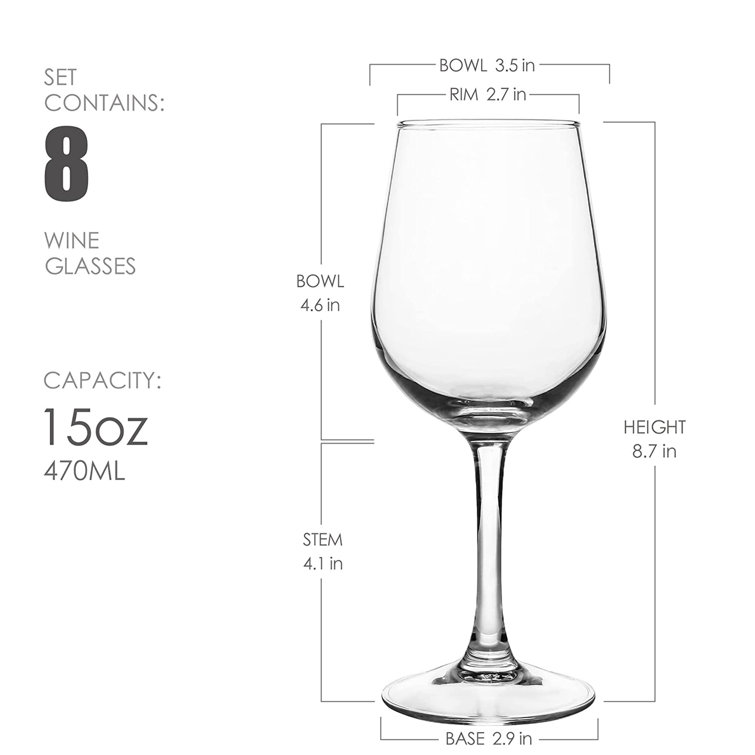 10.5 oz. White Wine Glass (Set of 8) QIANXI