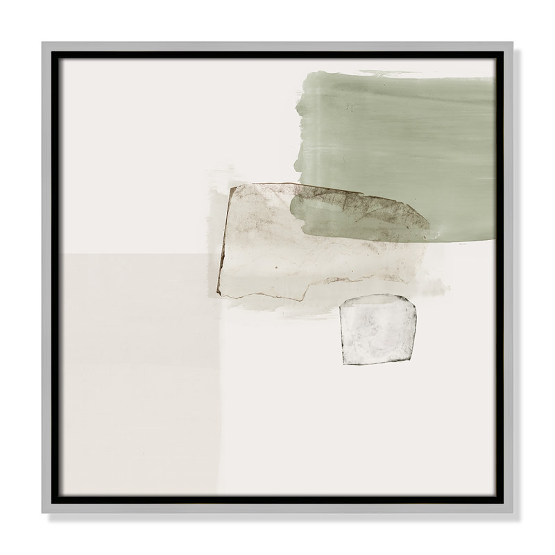 Carolsue Summer Days with You - Floater Frame Painting on Canvas, 17.5" H x 17.5" W, Silver