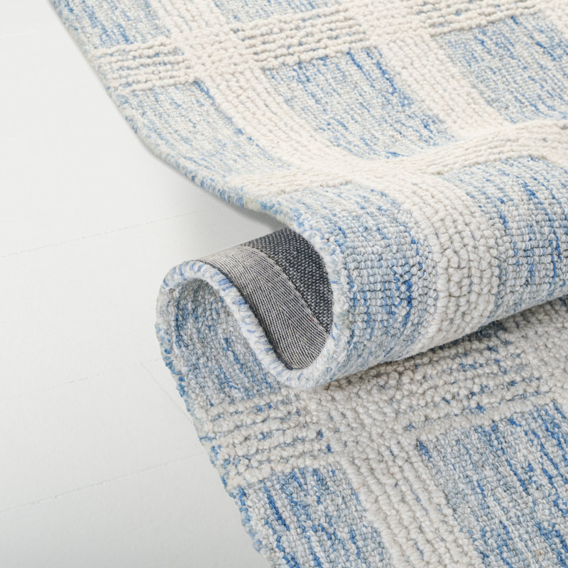 Lrl 6931 Hand Tufted 85% Wool; 15% Cotton Geometric Rug, Rectangle 8' x 10'