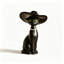 Décoration de luxe et frugale en forme de chat noir chanceux