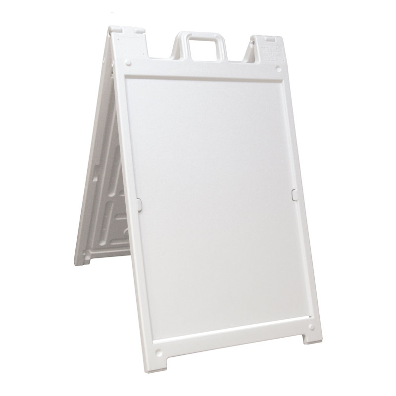 Portable Folding Double Sided Sign Stand, White