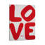 Bold Red LOVE Text, Inset Wooden Frame Wall Art, 16 X 20