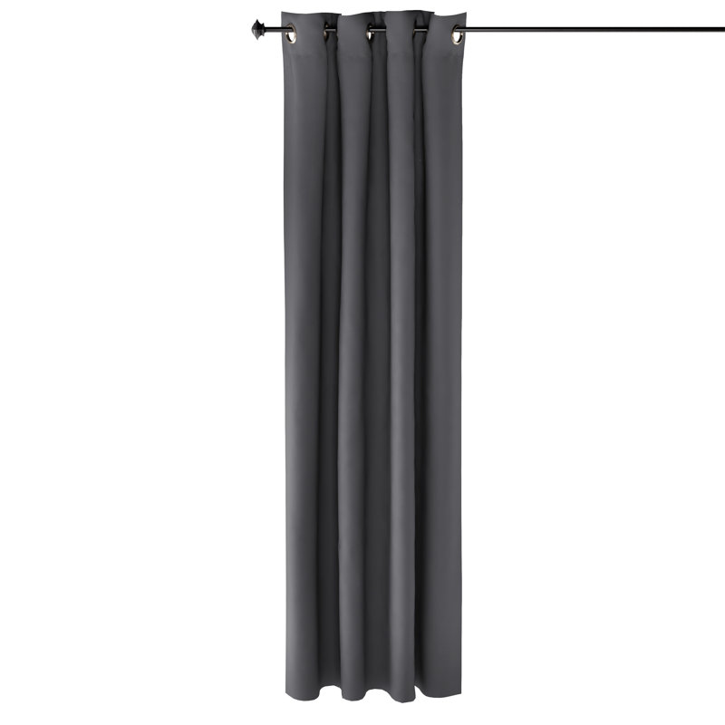 Rideau simple occultant Mileti, Gris foncé, l 52" x L 95"