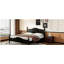 Structure de lit plateforme en bois, lit plateforme de style rétro avec support de traverse en bois-110088816