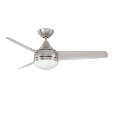 Ventilateur de plafond à DEL Moderno 42 en nickel satiné - télécommande, éclairage écoénergétique