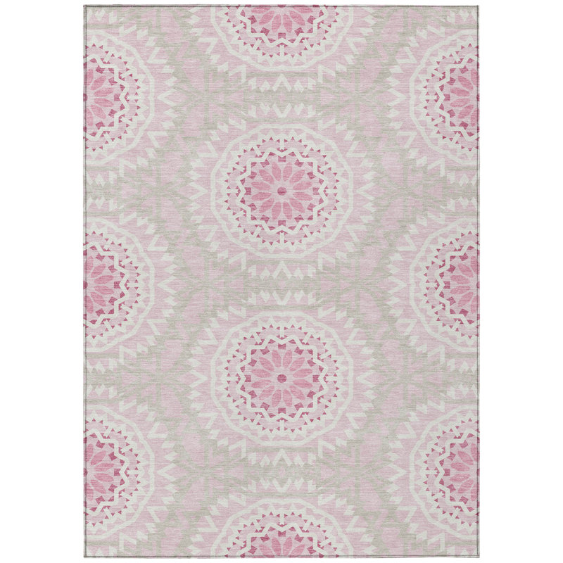 Tapis intérieur / extérieur en polyester tissé à la machine Kawon, Rectangle 10 pi x 14 pi