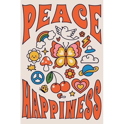Peace And Happiness by Vatrushka67 - Wrapped Canvas Print