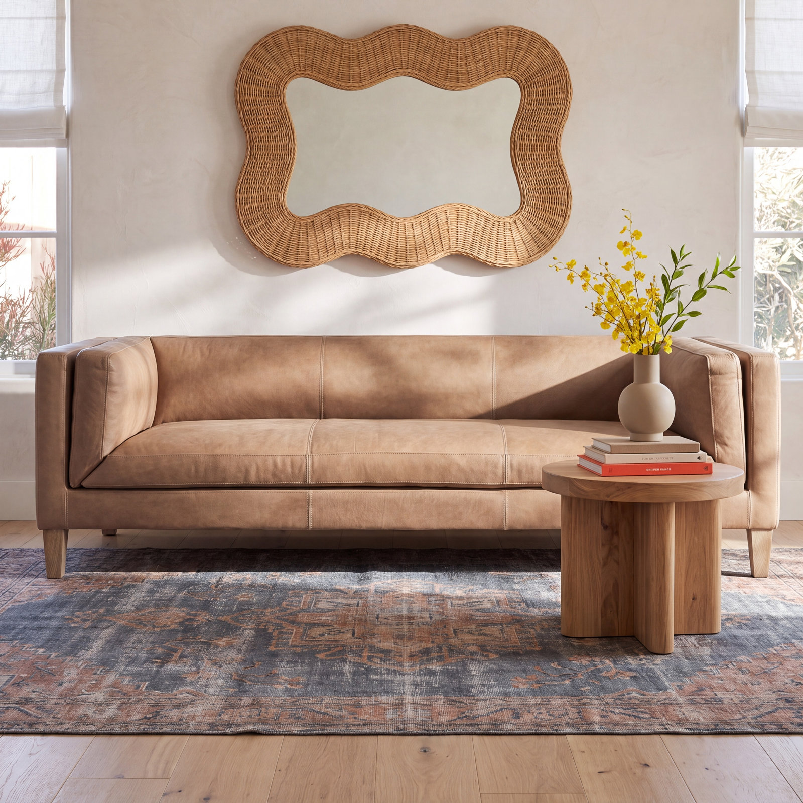 Bernadette 88.2'' Genuine Leather Sofa
