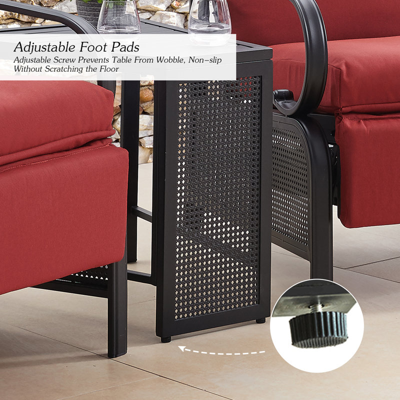 Ohanna Metal Outdoor Side Table , 20'' in. W 22.5'' in. D