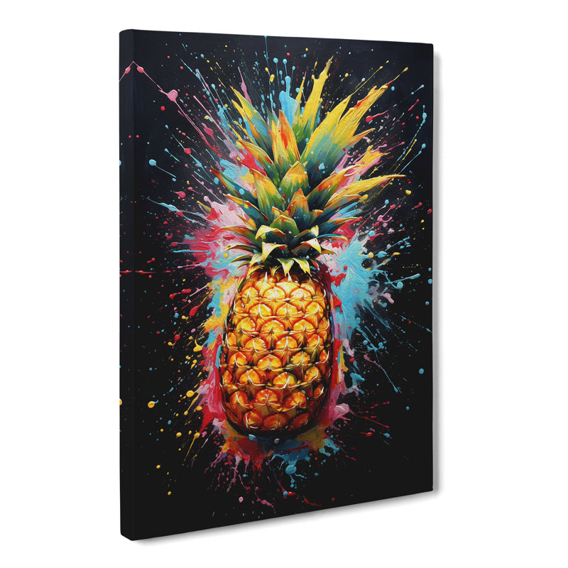 Pineapple Action - Wrapped Canvas, 60cm H x 40cm W x 3cm D