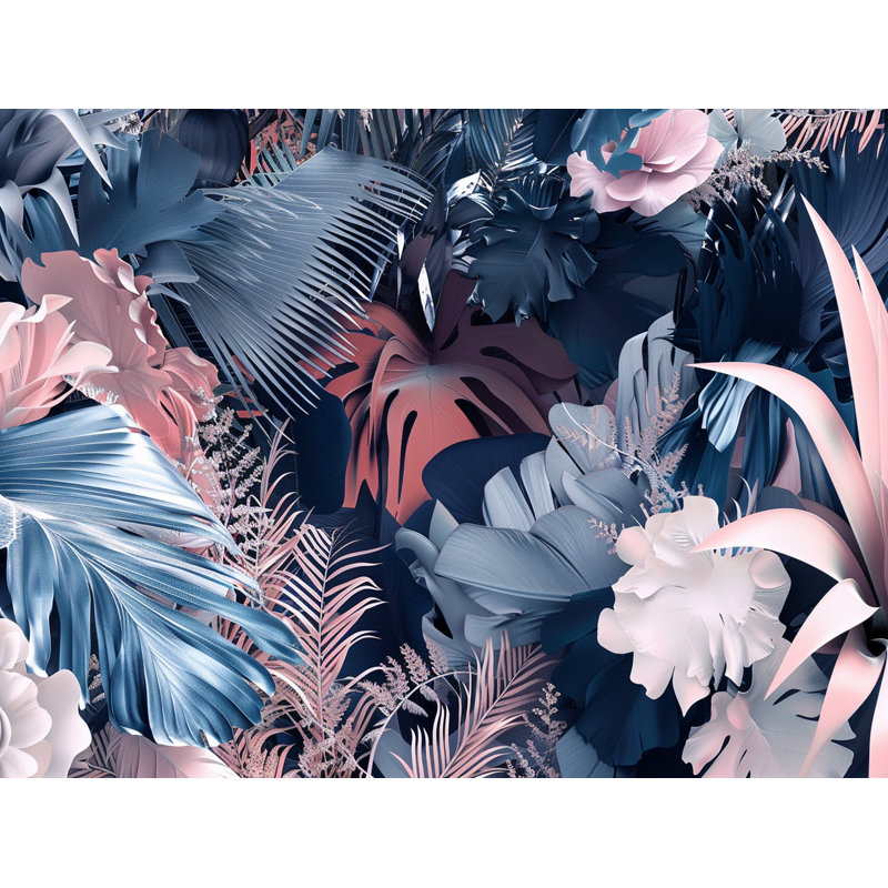 Tapis de bain floral, L 17 po x L 24 po