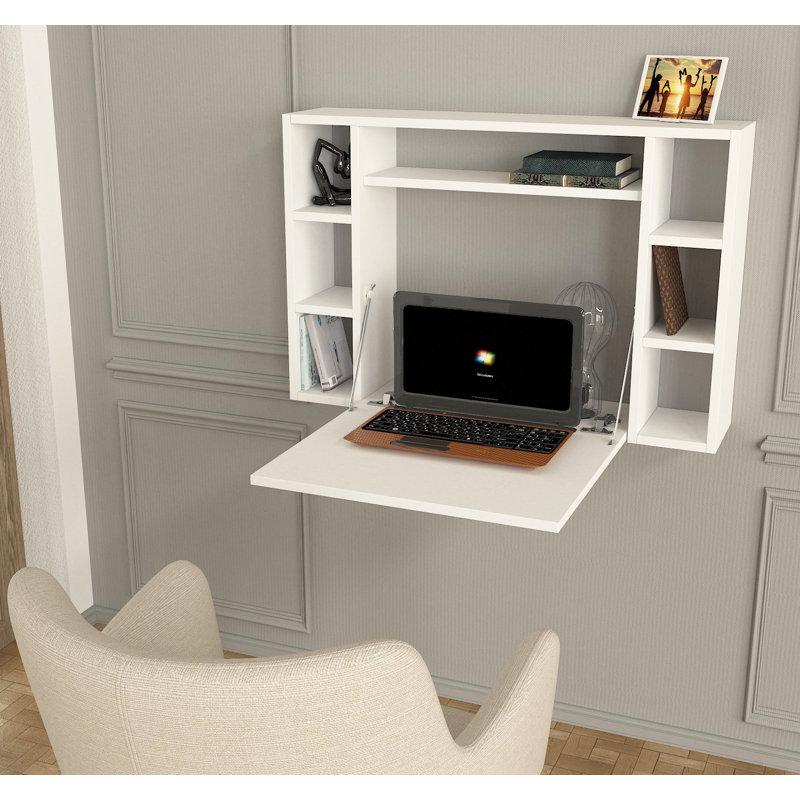 Jaimyn Writing Desk, White/White