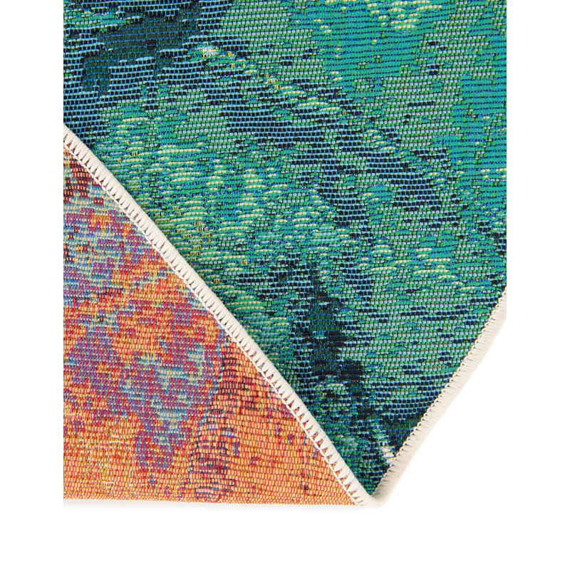 Tapis intérieur / extérieur Firman Wygant, Rond 4 pi 1 po
