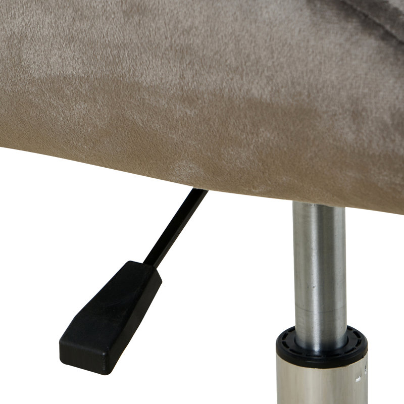 Chaise de salle à manger moderne en velours et - douce, ergonomique, réglable en hauteur. Gris, métal, capacité de charge maximale de 200 lb avec pieds réglables. Prises