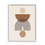 Brun et beige, formes sur bois, impression-93872871