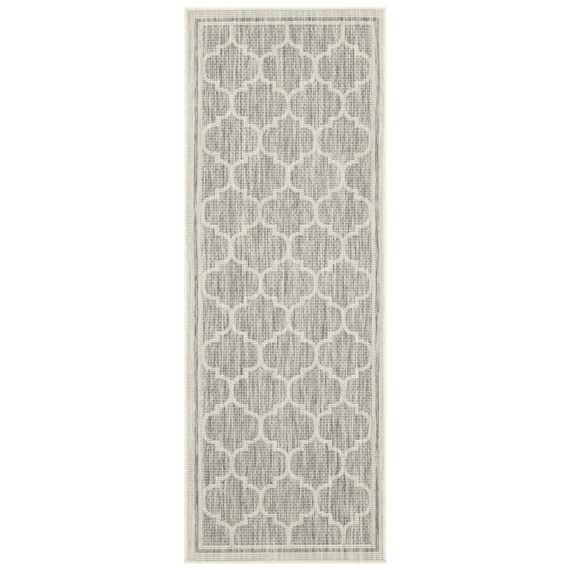 Silver Area Rug - Sunshine Gchar2006, Trellis , Polypropylene, Stain , For Beach House Gchar2006 Mat In., Pattern, Laundry Room
