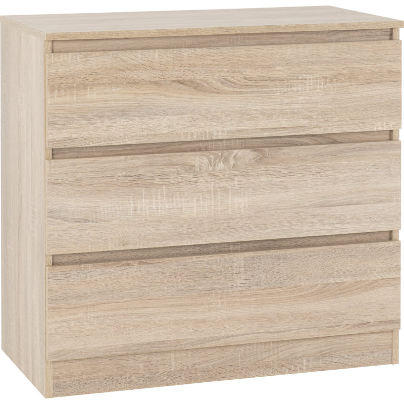 Braunstein 3 Drawer Chest, Sonoma Oak