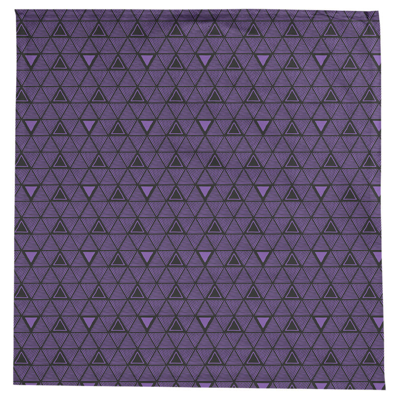 Nappe triangles dessinés à la main classiques, Mauve clair / noir