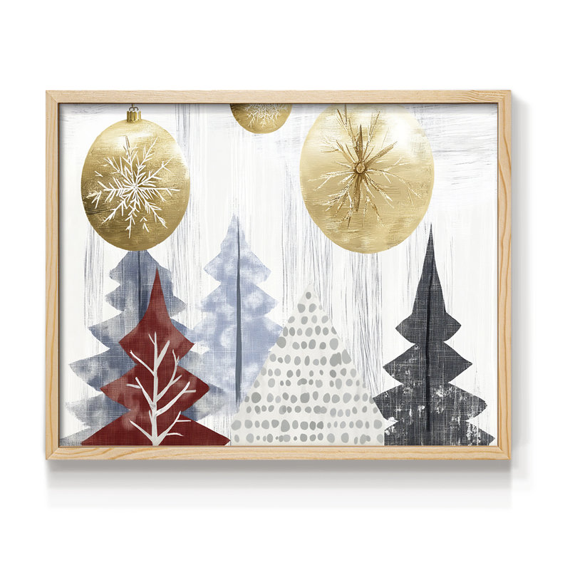 Art de Noël - CXCVII - Impression encadrée - réaménageable, H 22 po x l 28 po, Naturel