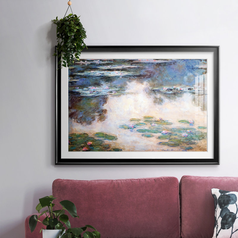 Les Nymphéas, 1906 05, reproduction d'art encadrée, Noir, H 19 po x l 27 po x P 1,5 po