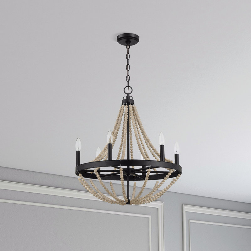 Luminaire suspendu noir Chandelier Farmhouse