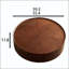 Table basse ronde en noyer avec base en fer-912296026