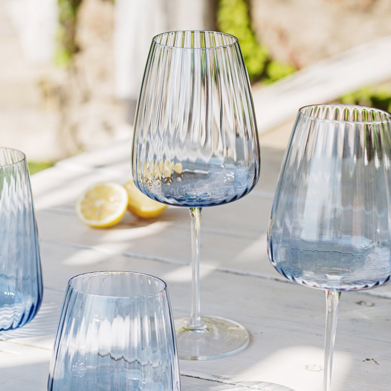 Francesca Wine Glass, Blue