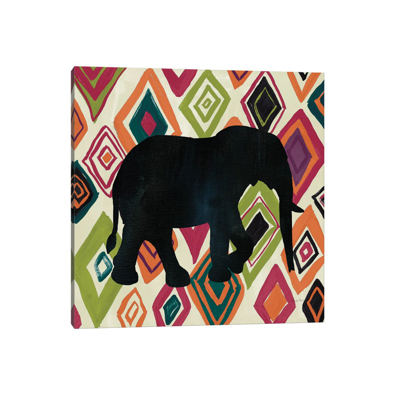 African Animal I Jewel by Farida Zaman - Print on Canvas, 93.98cm H x 93.98cm W x 3.81cm D, Wrapped Canvas