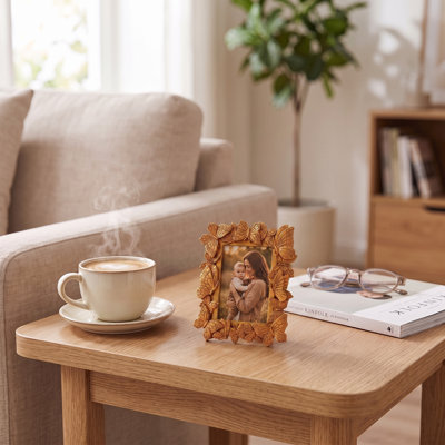 Cadre photo vintage en résine papillon doré, cadre photo de table sculpté en 3D, décor doré antique pour chambre à coucher, tablette et cadeau
