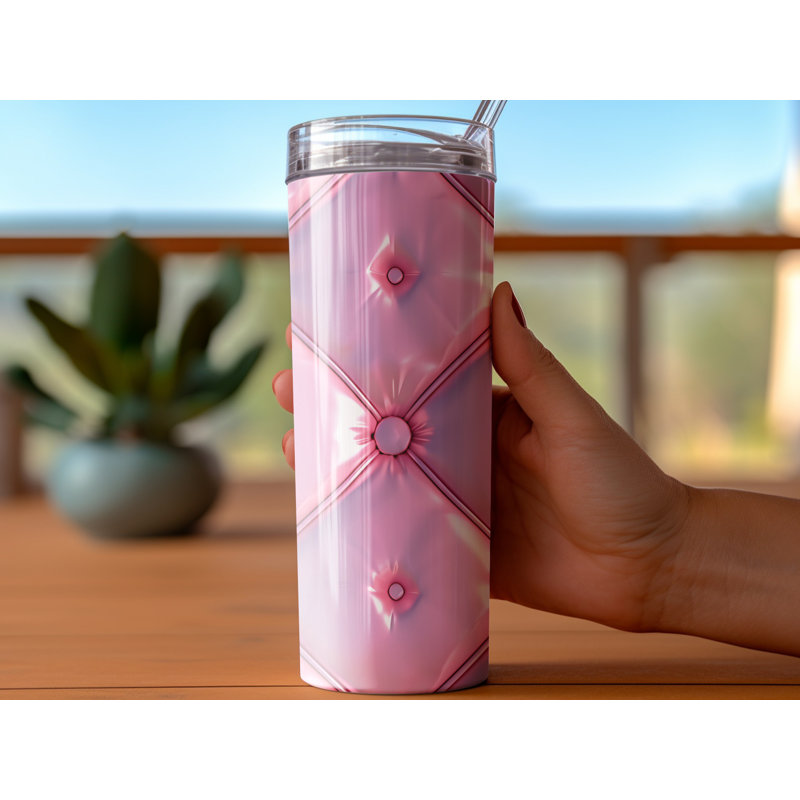 Choose Handmade Tumblers 591ml Vacuum Insulated Stainless Steel (18/8) Travel Tumbler with Straw