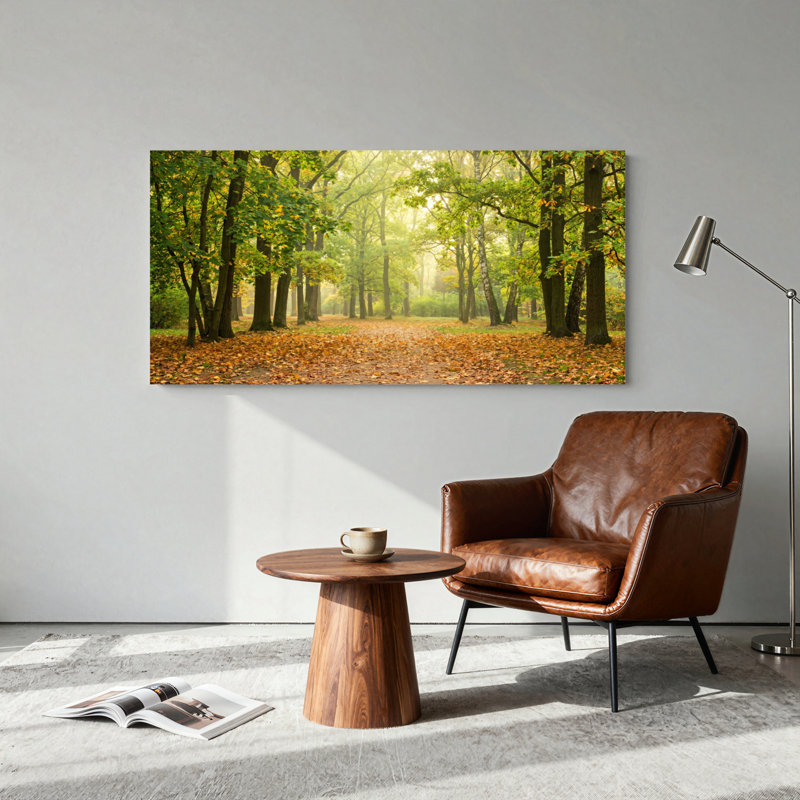 Ensemble de 1 tableau sur toile Forêt d'automne, L 58 po x H 28 po, Wrapped Canvas