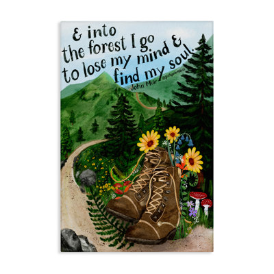 Into The Forest I Go Quote Canvas, design by Glad You're Here Co.