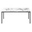 Ensemble de tables basses et de tables de bout contemporaines 3 pièces avec dessus en stratifié durable et structure en métal noir élégant