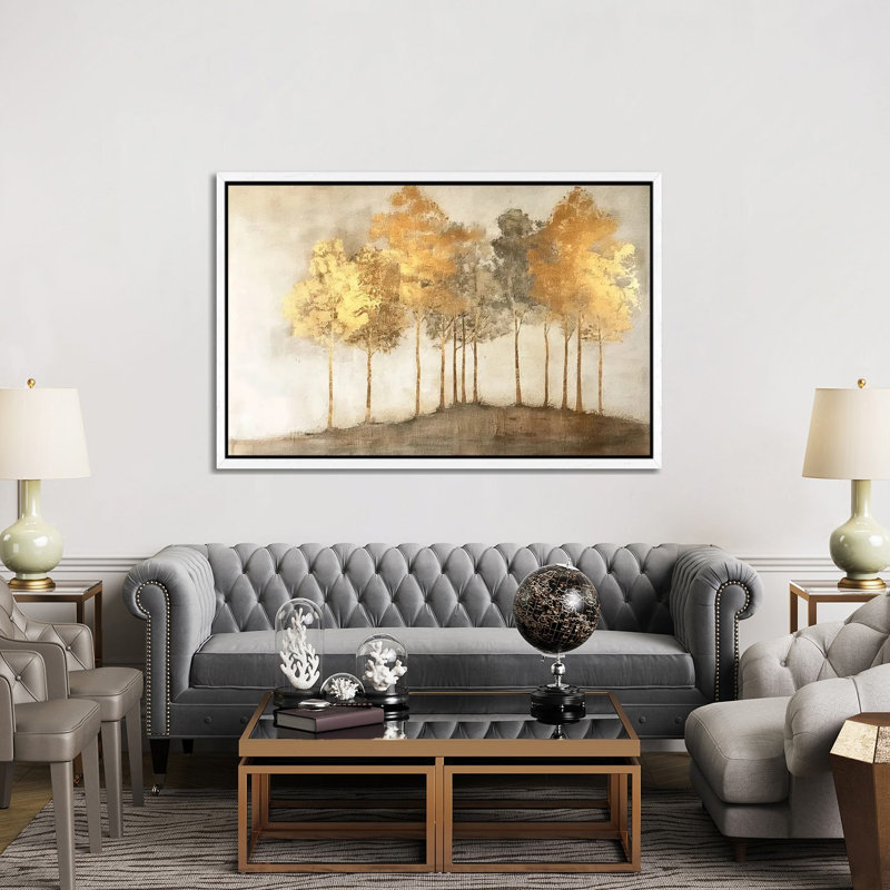 Golden Landscape VI by Willow Studio - Gallery-Wrapped Canvas Giclée on Canvas, Classic Wood, 101.6 cm H x 152.4 cm W